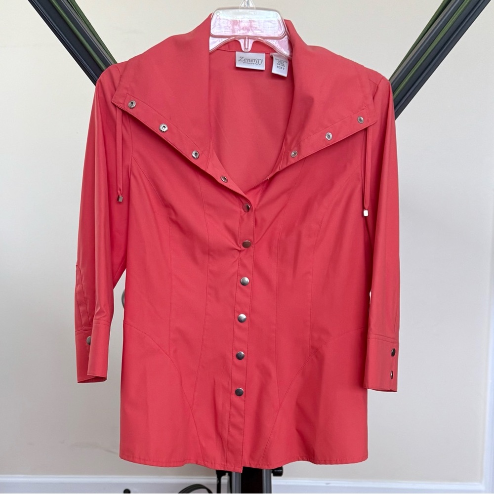 Chico’s Zenergy pink jacket size 0 (S/4)